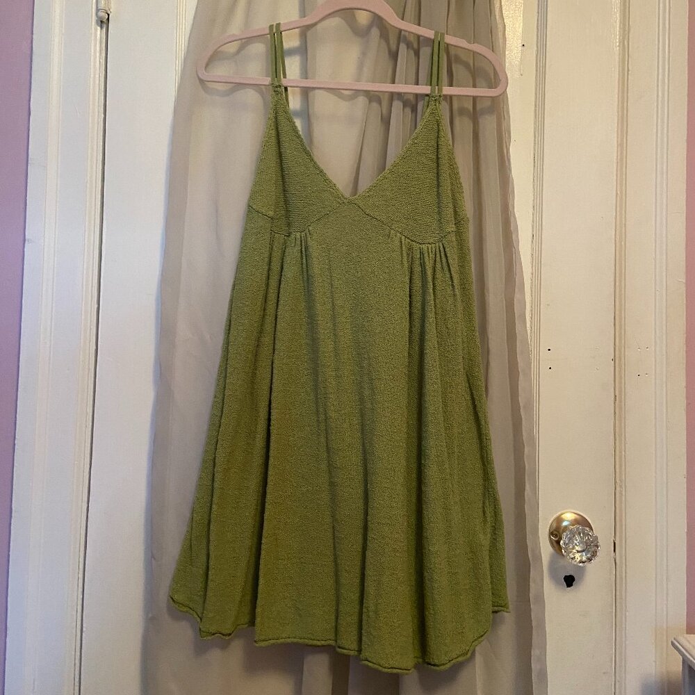 Free People, lime green, beach mini dress, size small